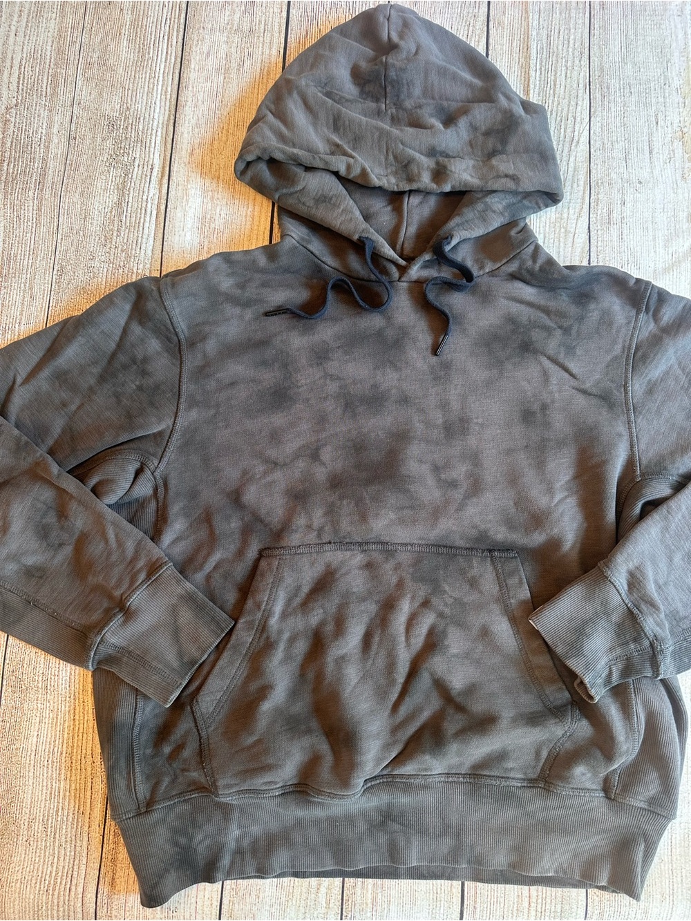 Rag & Bone Men’s Tie Dye Pullover Hoodie Gray Black Size L